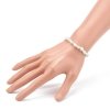 4374 Bransoletka naturalny kamień larimar na gumce jubilerskiej